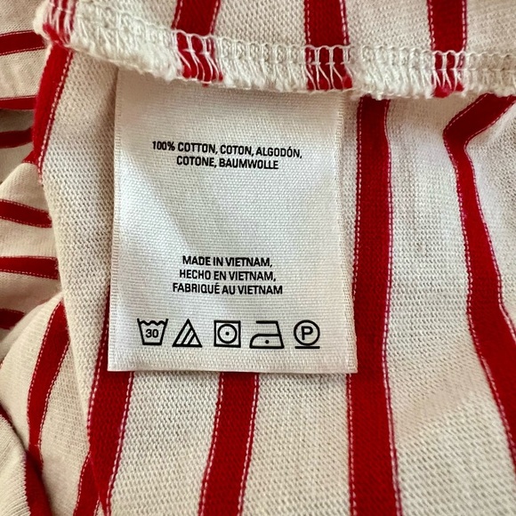 Maeve by Anthropologie Marketa Cotton Striped One-Shoulder Dress. Size Medium. - Picture 8 of 11